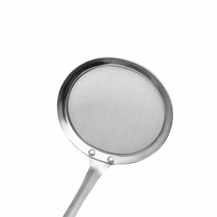 2 PCS Kitchen Stainless Steel Mesh Skimmer Vegetable Residue Oil Mesh Colander Strainer, Size: 19x7.3x6.2cm, 19x7.3x6.2cm
