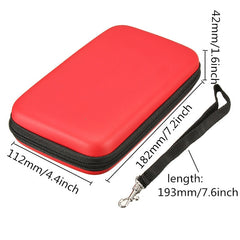 EVA Hard Carry Case Cover for New 3DS XL LL Skin Sleeve Bag Pouch, Black, Red, Blue