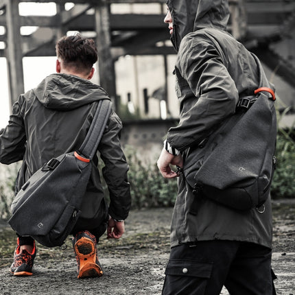 Multifunction Fashion Men Crossbody Bags Chest Pack  Messengers Bag Waterproof Shoulder Bag with USB Charging Port, Black-L, Blue-L, Black-S, Blue-S