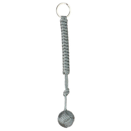 Outdoor Security Protection Black Monkey Fist Steel Ball Bearing Self Defense Lanyard Survival Key Chain