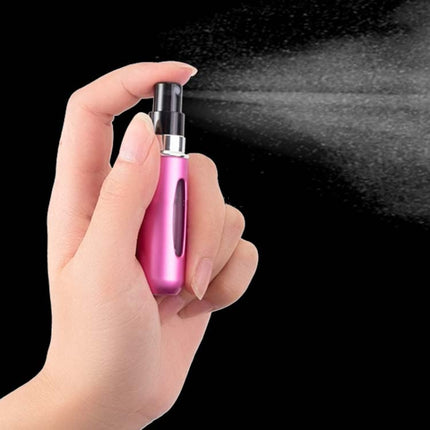 Portable Mini Aluminum Refillable Perfume Bottle Spray Empty Cosmetic Containers Atomizer, Capacity:5ml, Metal