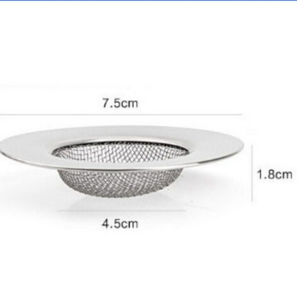 2 PCS Stainless Steel Bathtub Hair Catcher Stopper Shower Drain Hole Filter Metal Sink Strainer