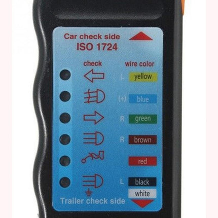 JHT4003 European 12V 7 Pin Car Truck Trailer Plug Socket Tester Wiring Circuit Light Test Tool, JHT4003  7 Pin