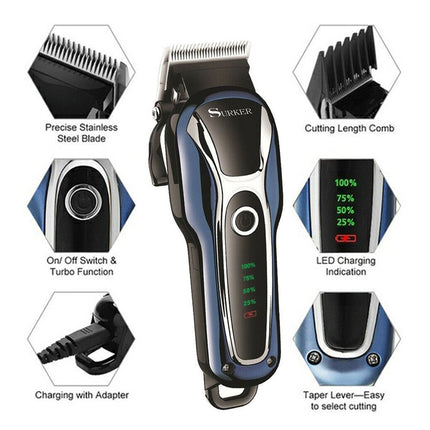 Surker SK-803 High-power LCD Hair Clipper Plug-in Dual-use Electric Clippers