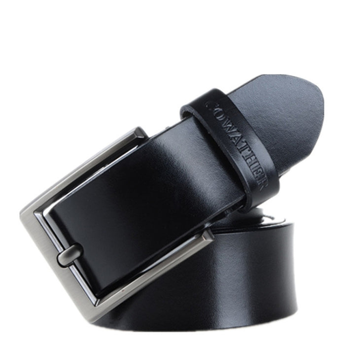 COWATHER XF002 Men Genuine Leather Luxury Business Casual Pin Buckle Belt, 100cm, 105cm, 110cm, 115cm, 120cm, 125cm, 130cm, 140cm