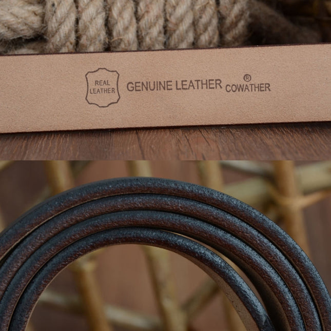 COWATHER XF002 Men Genuine Leather Luxury Business Casual Pin Buckle Belt, 100cm, 105cm, 110cm, 115cm, 120cm, 125cm, 130cm, 140cm