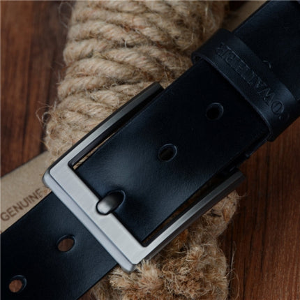 COWATHER XF002 Men Genuine Leather Luxury Business Casual Pin Buckle Belt, 100cm, 105cm, 110cm, 115cm, 120cm, 125cm, 130cm, 140cm