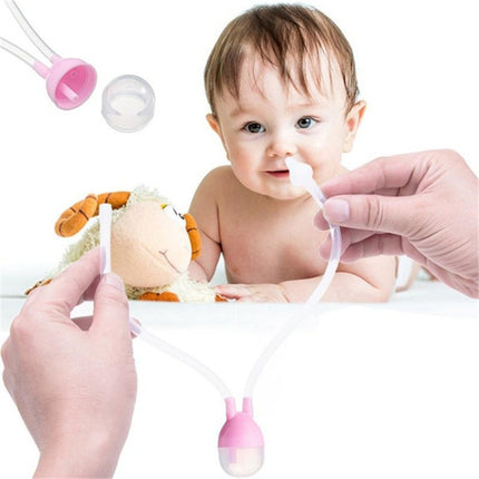 Newborn Baby Safety Nose Cleaner Vacuum Suction Nasal Aspirator Flu Protections Nasal Aspirator Nasal Snot Nose Cleaner Baby, pink, yellow, blue