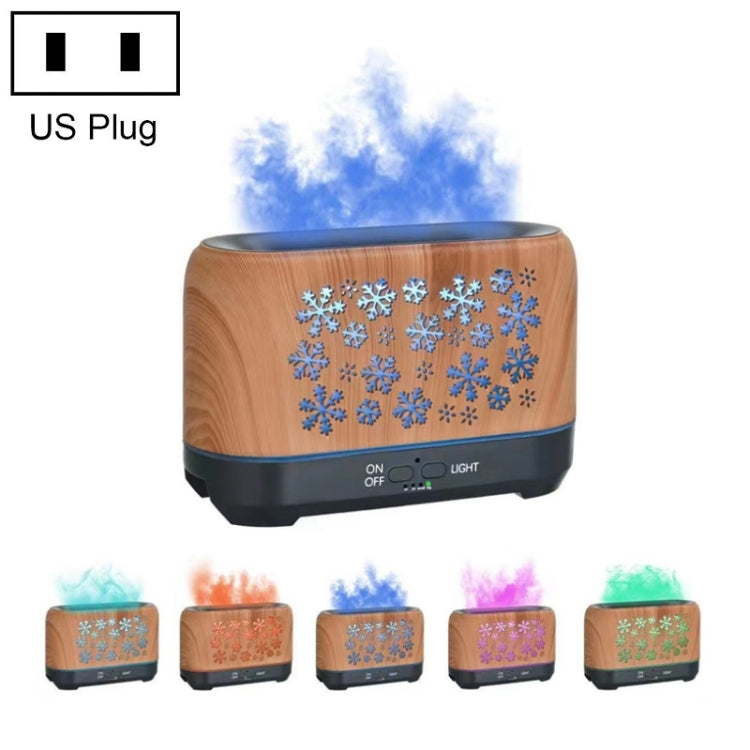 Home Colorful Simulation Flame Incense Smoked Lamp Humidifier, Remote Control, Without Remote Control