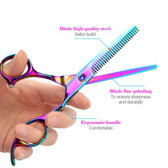 Professional Hair Cutting Scissor Hairdressing Kit Thinning Scissors Barber
