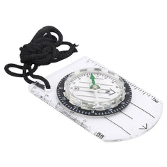 Professional Mini Compass Map Scale Ruler Multifunctional Equipment Outdoor Hiking Camping Survival, Mini