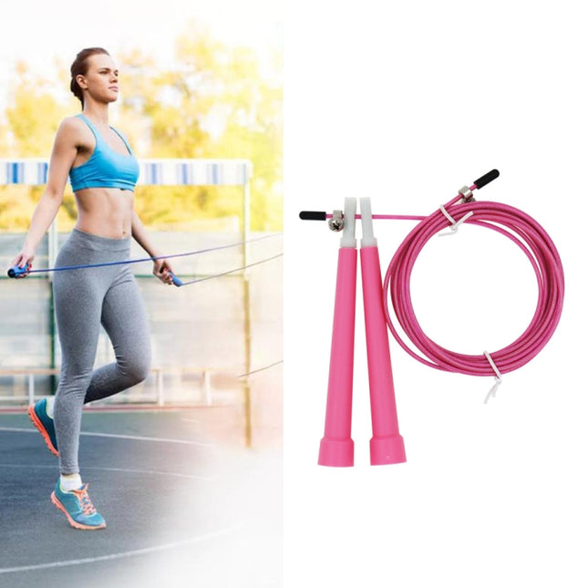 Steel Wire Skipping Skip Adjustable Fitness Jump Rope，Length: 3m, Steel Wire Jump Rope (Megenta), Steel Wire Jump Rope (Black), Steel Wire Jump Rope (Blue), Steel Wire Jump Rope (Grey), Steel Wire Jump Rope (Green), Steel Wire Jump Rope (Orange)�������...