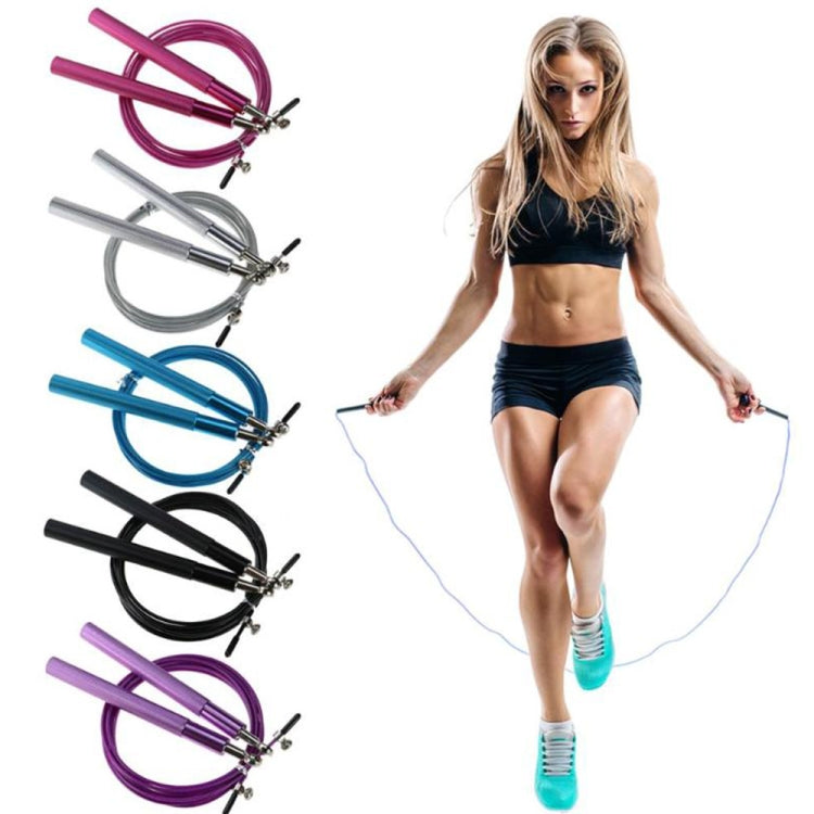 Steel Wire Skipping Skip Adjustable Fitness Jump Rope，Length: 3m, Steel Wire Jump Rope (Megenta), Steel Wire Jump Rope (Black), Steel Wire Jump Rope (Blue), Steel Wire Jump Rope (Grey), Steel Wire Jump Rope (Green), Steel Wire Jump Rope (Orange)�������...