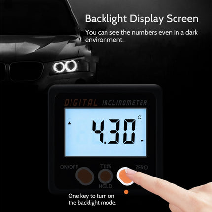 IP54 Präzisions-Neigungsmesser mit elektronischer Digitalanzeige, 4 x 90 Grad Winkelmesser, Winkelbox