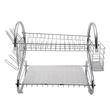 2 Tiers Kitchen Dish Drying Rack Drainer Dryer Tray Cultery Holder, Cultery Holder