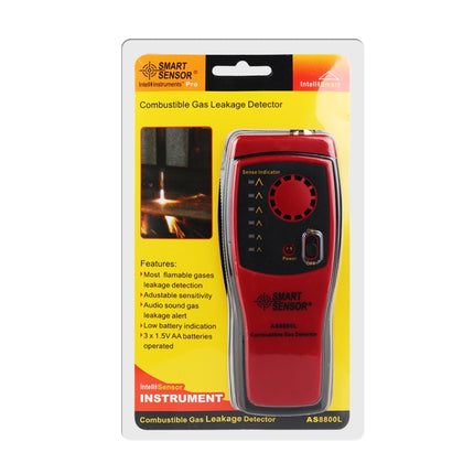 SMART SENSOR AS8800L Combustible Gas Detector Gas Leak Detection Alarm Household Natural Gas Leak Detector, AS8800L