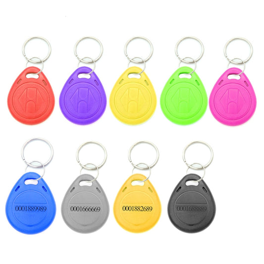 10 PCS 125KHz TK/EM4100 Proximity ID Card Chip Keychain Key Ring