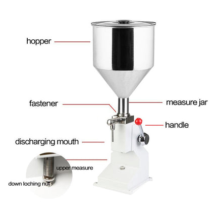 A03 Mini Stainless Steel  Pneumatic Filling Machine Cream Food Paste Dispensing Liquid Packaging Equipment, A03