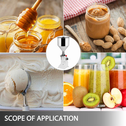 A03 Mini Stainless Steel  Pneumatic Filling Machine Cream Food Paste Dispensing Liquid Packaging Equipment, A03