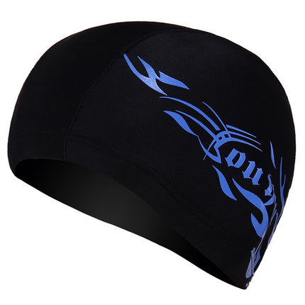 Unisex Spandex Breathable Swimming Cap, Spandex Swimming Cap(Black), Spandex Swimming Cap(Blue Fire on Black), Spandex Swimming Cap(Blue Fire on White), Spandex Swimming Cap(Blue Fire on Red)
