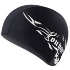 Spandex Swimming Cap(Blue Fire on White) / Blue Fire on White