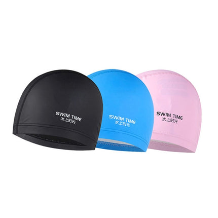PU Coated Waterproof Enlarged Swimming Cap for Adult Men and Women, PU Coated Enlarged (Black), PU Coated Enlarged (Pink), PU Coated Enlarged (Blue)