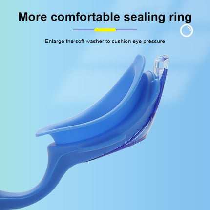 4 in 1 Cartoon Little Crab Waterproof and Anti-fog Silicone Swimming Goggles + Printed Pattern Swimming Cap + Nose Clip Earplugs + Storage Bag Swimming Equipment Set for Children, 4 in 1 Swimming Set (Blue Crab), 4 in 1 Swimming Set (Pink Crab)��������...