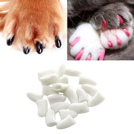 20 PCS Silicone Soft Cat Nail Caps / Cat Paw Claw / Pet Nail Protector/Cat Nail Cover, XS, S, M, L