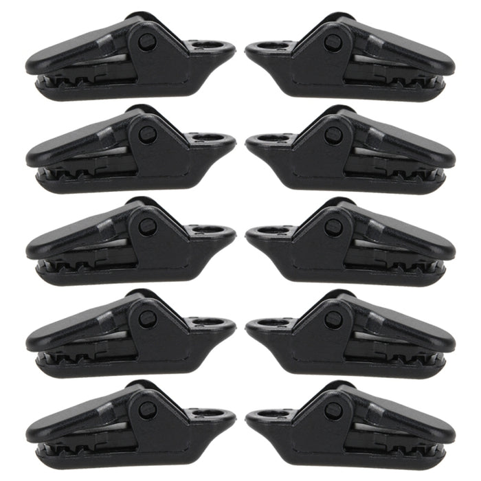 10pcs Tents Accessories Awning Wind Rope Clamp Plastic Clip Outdoor Camping Tent Alligator Cip Hook, Plastic Clip