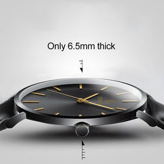 KEMANQI Simple Ultra-thin Waterproof Steel Mesh Belt Quartz Watch for Men, Ultra-thin black shell black dial black band, Ultra-thin black shell blue dial black band, Ultra-thin Rose gold shell black dial black band��������������������������������������...