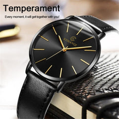 KEMANQI Simple Ultra-thin Waterproof Steel Mesh Belt Quartz Watch for Men, Ultra-thin black shell black dial black band, Ultra-thin black shell blue dial black band, Ultra-thin Rose gold shell black dial black band��������������������������������������...