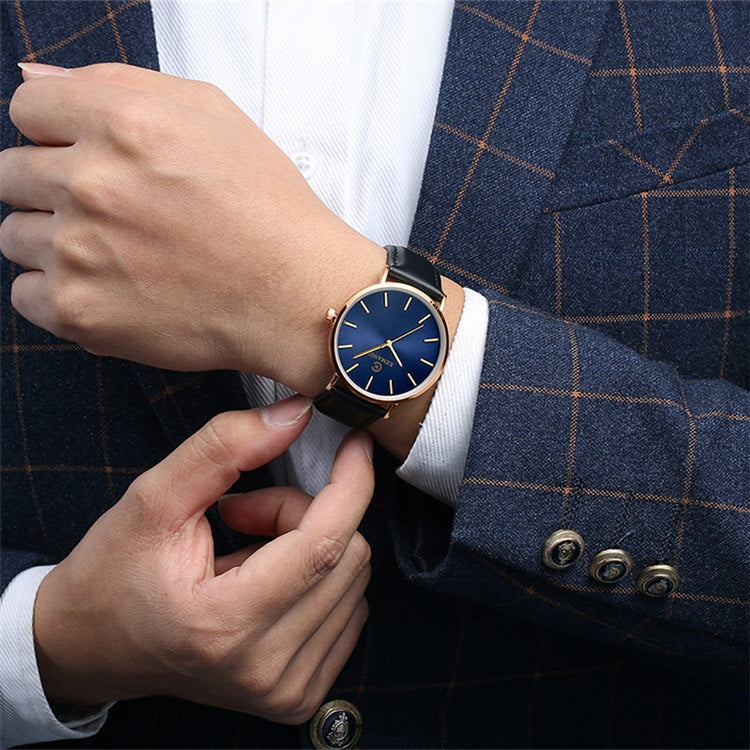 KEMANQI Simple Ultra-thin Waterproof Steel Mesh Belt Quartz Watch for Men, Ultra-thin black shell black dial black band, Ultra-thin black shell blue dial black band, Ultra-thin Rose gold shell black dial black band��������������������������������������...