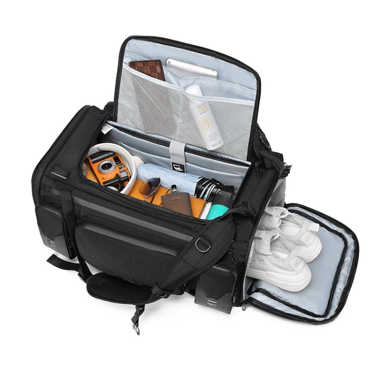 Ozuko 9326 Men Outdoor Multifunctional Anti-theft Backpack Sports Waterproof Travel Shoulders Bag with External USB Charging Port