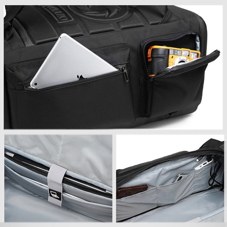 Ozuko 9326 Men Outdoor Multifunctional Anti-theft Backpack Sports Waterproof Travel Shoulders Bag with External USB Charging Port