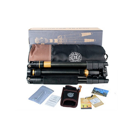 Q555 4-Section Folding Legs Aluminum Alloy Tripod Mount Monopod Holder with Ball Head, Q555