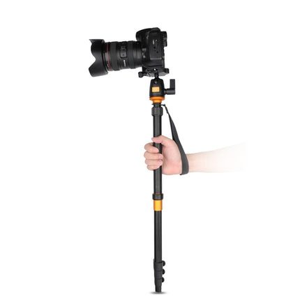 Q555 4-Section Folding Legs Aluminum Alloy Tripod Mount Monopod Holder with Ball Head, Q555