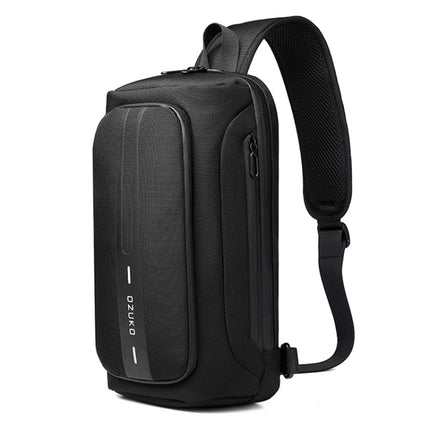 Ozuko 9315 Outdoor Waterproof Men Business Chest Bag Anti-theft Shoulder Messenger Bag with External USB Charging Port