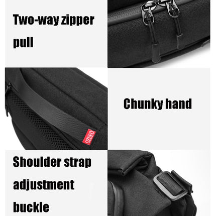 Ozuko 9349 Multifunctional Waterproof Men Messenger Bag with External USB Charging Port