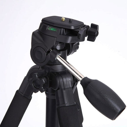 Q111 4-Section Folding Legs Live Broadcast Aluminum Alloy Tripod Mount with Three-dimensional Damping Tripod Heads, Q111