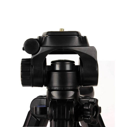 Q111 4-Section Folding Legs Live Broadcast Aluminum Alloy Tripod Mount with Three-dimensional Damping Tripod Heads, Q111