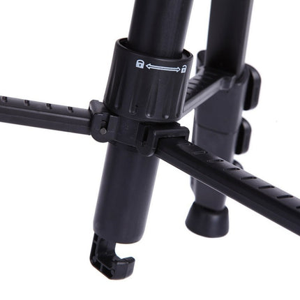 Q111 4-Section Folding Legs Live Broadcast Aluminum Alloy Tripod Mount with Three-dimensional Damping Tripod Heads, Q111