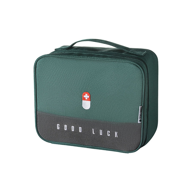 Thickened Large-Capacity Multifunctional Medicine Box Family Portable Storage Bag, Green, Gray, Pink