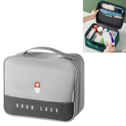 Thickened Large-Capacity Multifunctional Medicine Box Family Portable Storage Bag, Green, Gray, Pink