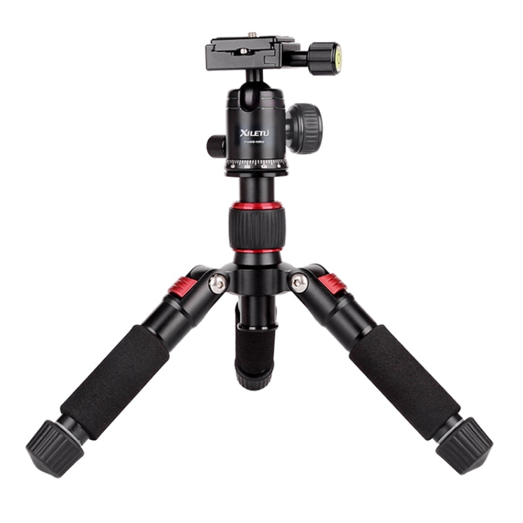Xiletu FM5S-MINI 5-Section Folding Legs Mini Desktop Tripod Mount, Red, Black, Titanium