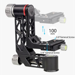Xiletu Xgh3 360 Degree Rotation Horizontal Cantilever Hollow Gimbal Tripod Head, Xgh3