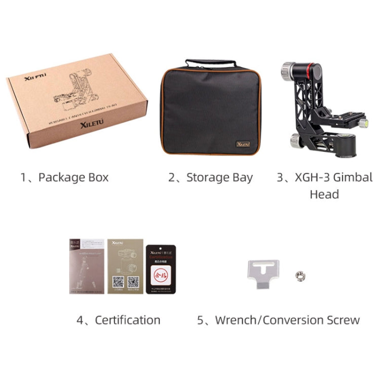 Xiletu Xgh3 360 Degree Rotation Horizontal Cantilever Hollow Gimbal Tripod Head, Xgh3