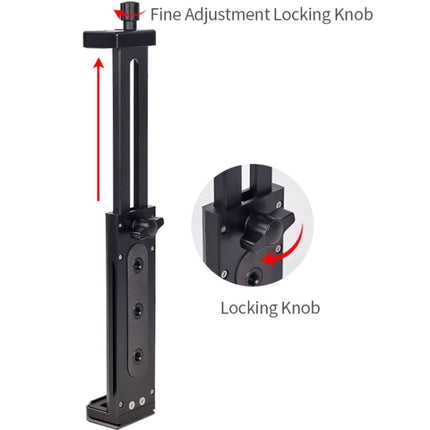 Xiletu Xj15 Live Broadcast Desktop Full Metal Tripod Mount Tablet Pc Phone Clamp With 1/4 Inch Screw Holes & Cold Shoe Base