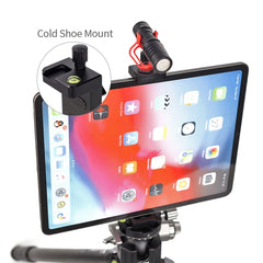 Xiletu Xj15 Live Broadcast Desktop Full Metal Tripod Mount Tablet Pc Phone Clamp With 1/4 Inch Screw Holes & Cold Shoe Base, Xj15