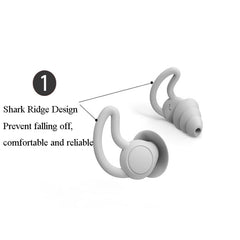 1 Pair Shark Fin Nnti-falling and Noise-reducing Earplugs Anti-Noise Earplugs For Sleeping Dormitory Noise Reduction And Noise Prevention Earplugs, Gray (2 Layers), Black (2 Layers), Gray (3 Layers), Black (3 Layers)