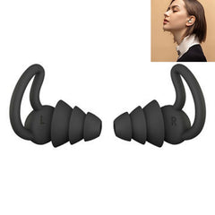 1 Pair Shark Fin Nnti-falling and Noise-reducing Earplugs Anti-Noise Earplugs For Sleeping Dormitory Noise Reduction And Noise Prevention Earplugs, Gray (2 Layers), Black (2 Layers), Gray (3 Layers), Black (3 Layers)